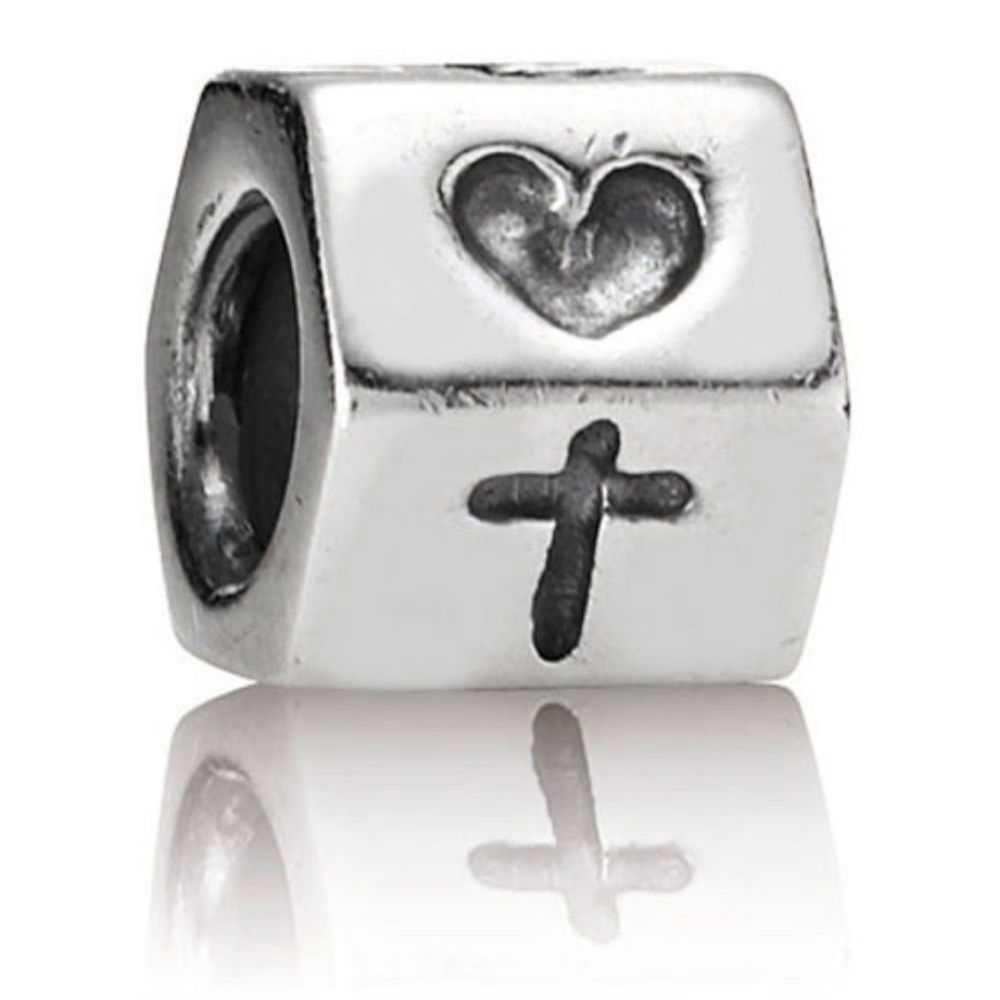 Authentic Pandora Retired Faith Love Hope S925 Ale Sterling Silver Charm